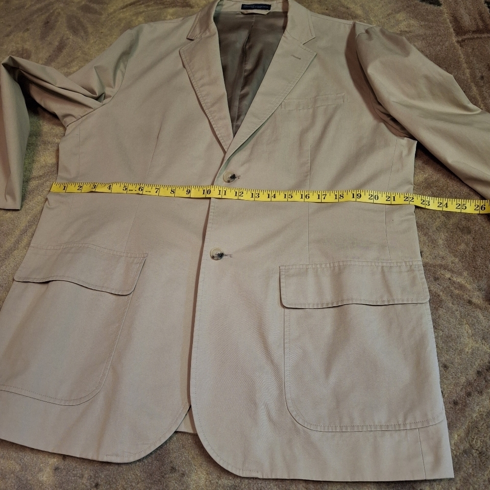Polo Ralph Lauren Tan Cotton 2-button Sportcoat Blazer  Men Size 44R - Picture 14 of 16